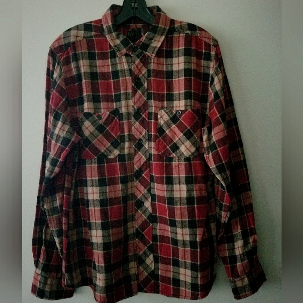 Plaid button down shirt